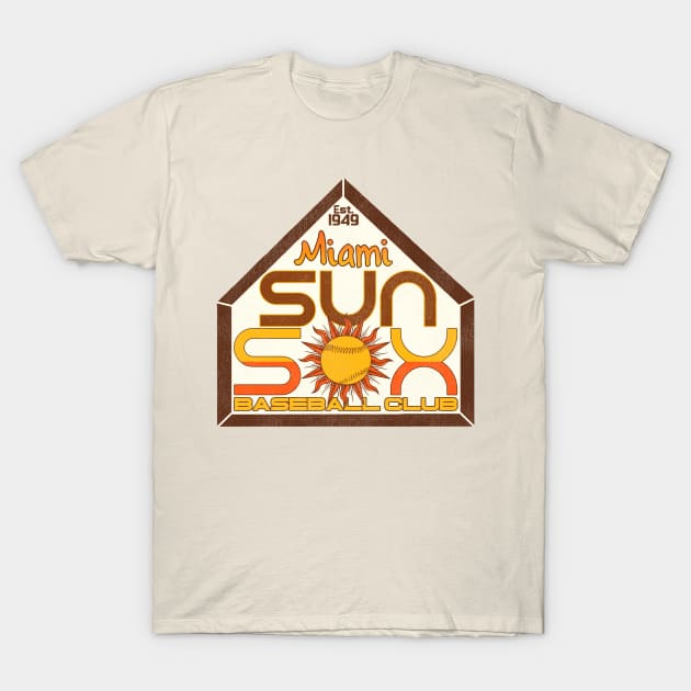 Defunct Miami Sun Sox Baseball Team T-Shirt by Defunctland